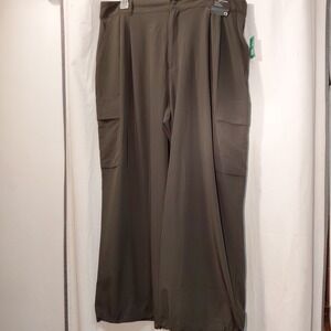 New GapFit  Green ‎ Runaround  Wide Leg Cargo Parachute Pants Women's XL